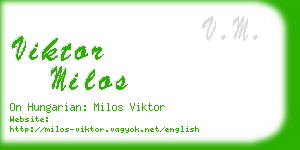 viktor milos business card